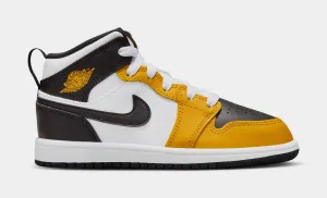 Air Jordan 1 Mid Yellow Ochre Preschool Lifestyle Shoes (Yellow Ochre/White/Black)