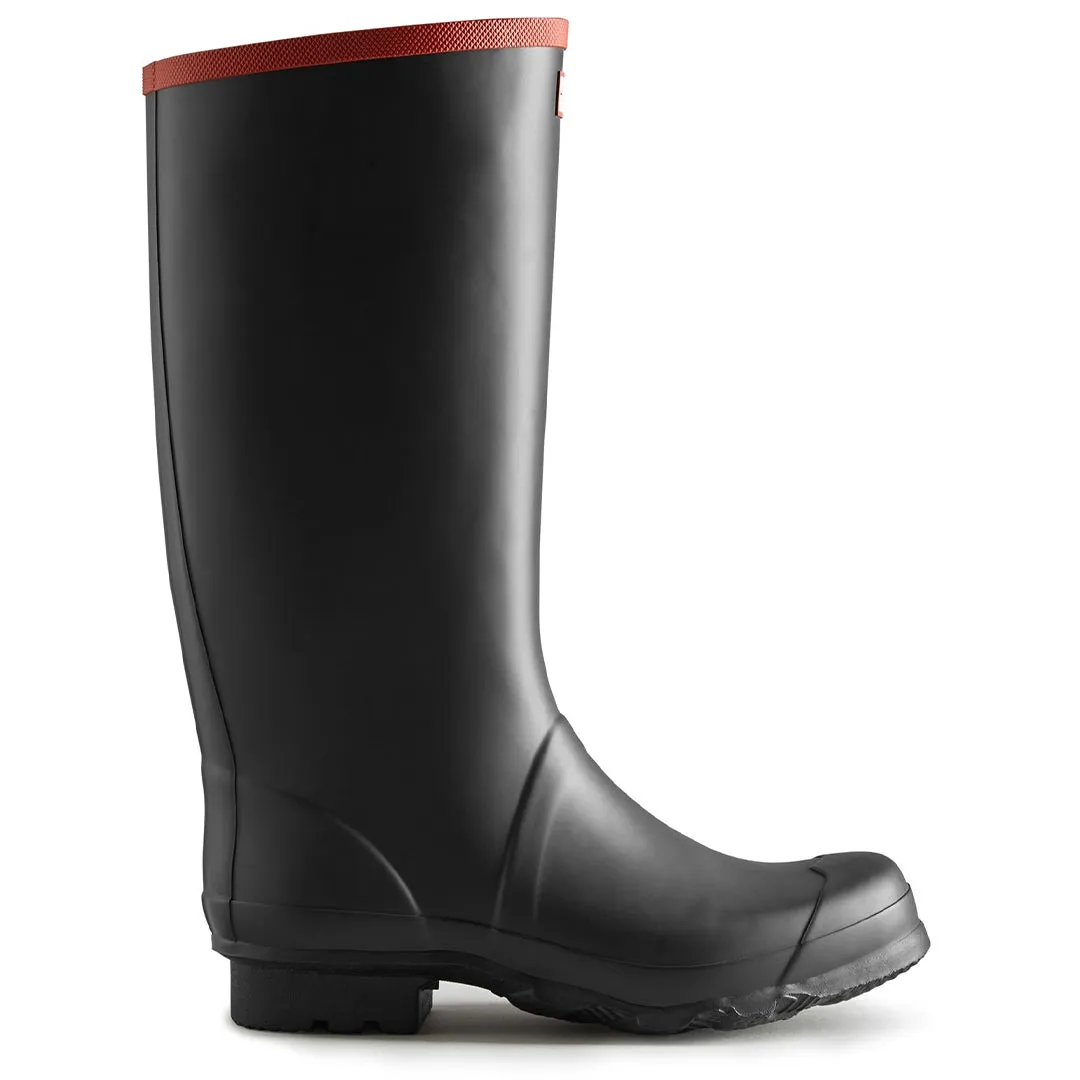 Argyll Full Knee Wellington Boots - Black by Hunter