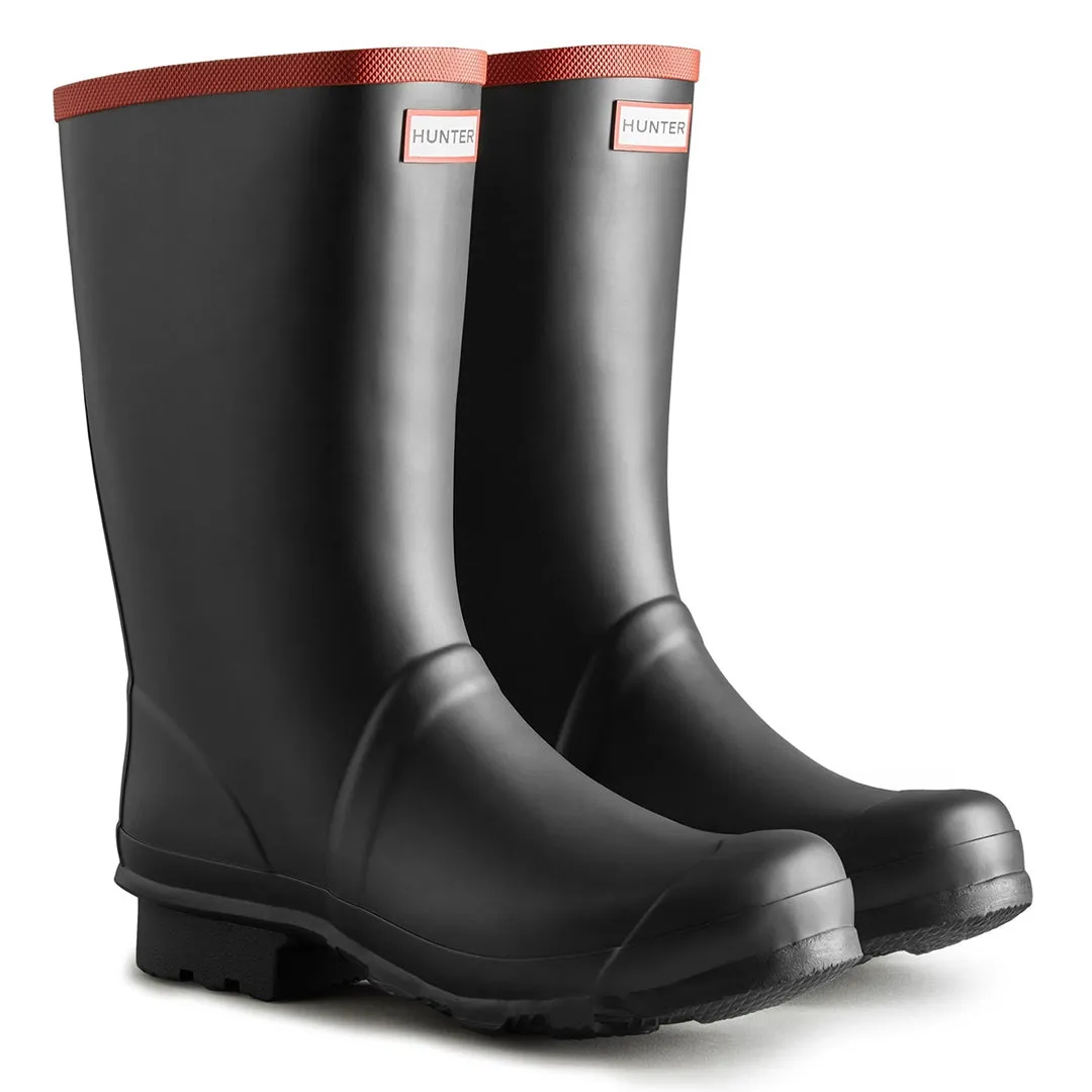 Argyll Short Knee Wellington Boots - Black by Hunter