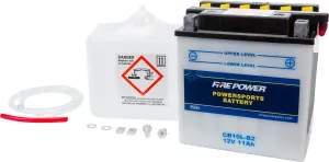 BATTERY W/ACID CB10L-B2 12V HEAVY DUTY