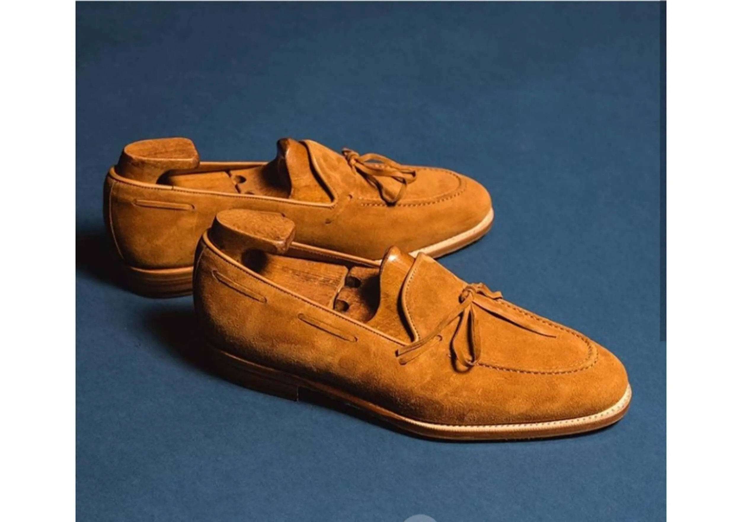 Bespoke Tan Tussle Suede Shoes for Men's