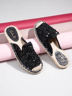 Black Mule Espadrilles