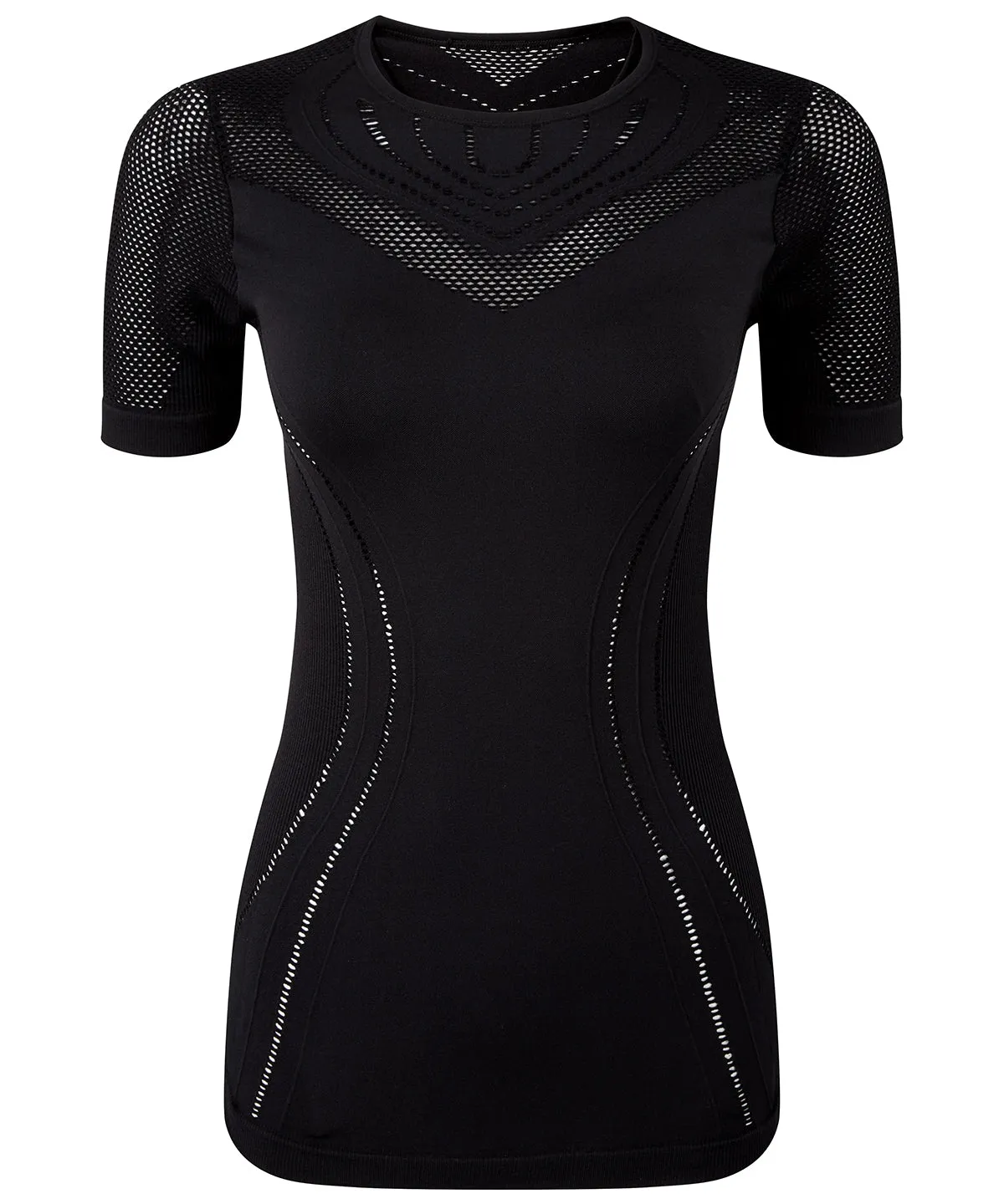 Black - Women's TriDri® seamless '3D fit' multi-sport reveal sports top