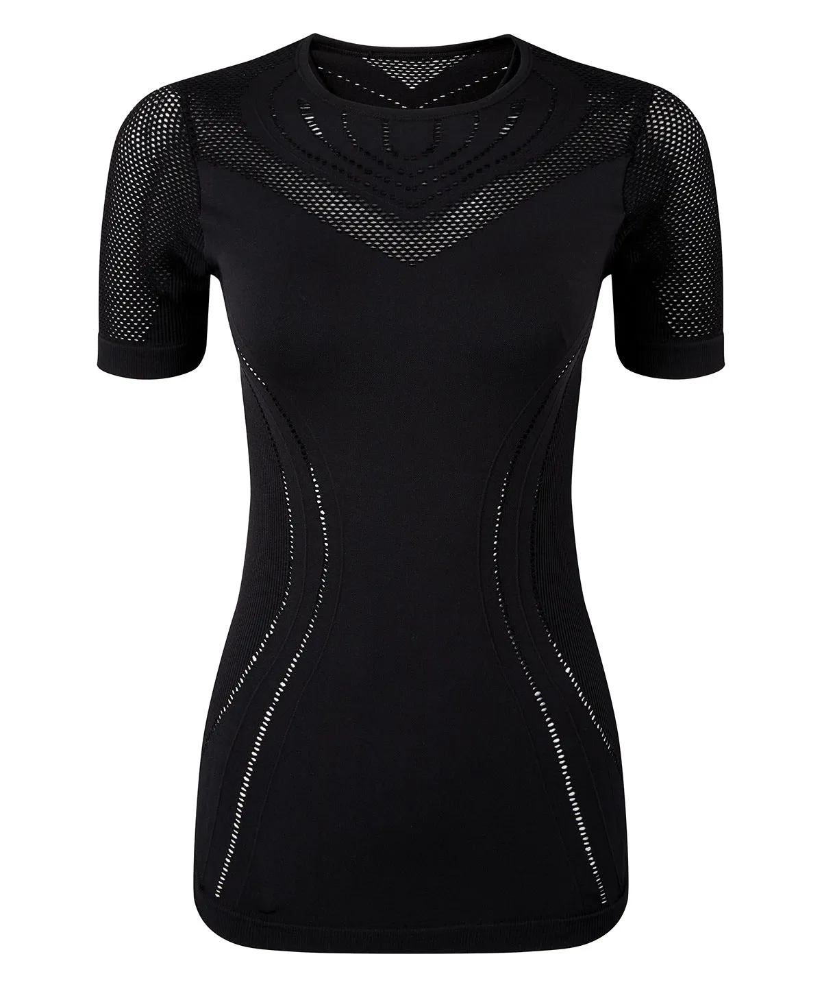 Black - Women's TriDri® seamless '3D fit' multi-sport reveal sports top