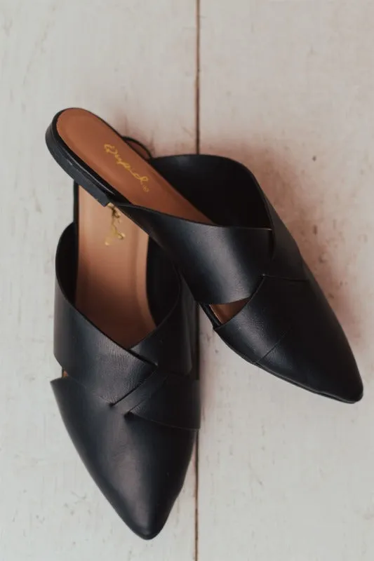 Deja PU Leather Wrap Mules