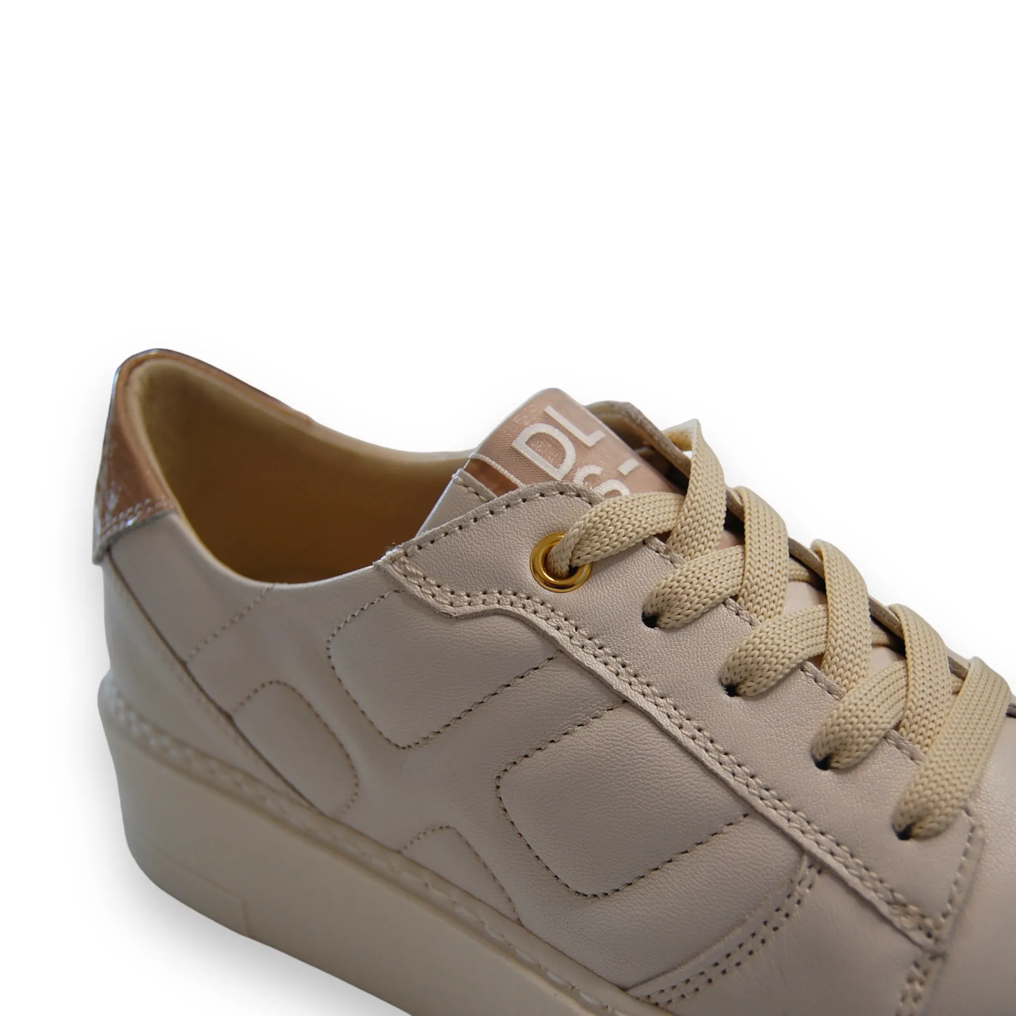 DL Sport Quilted Leather Sneaker Neutral