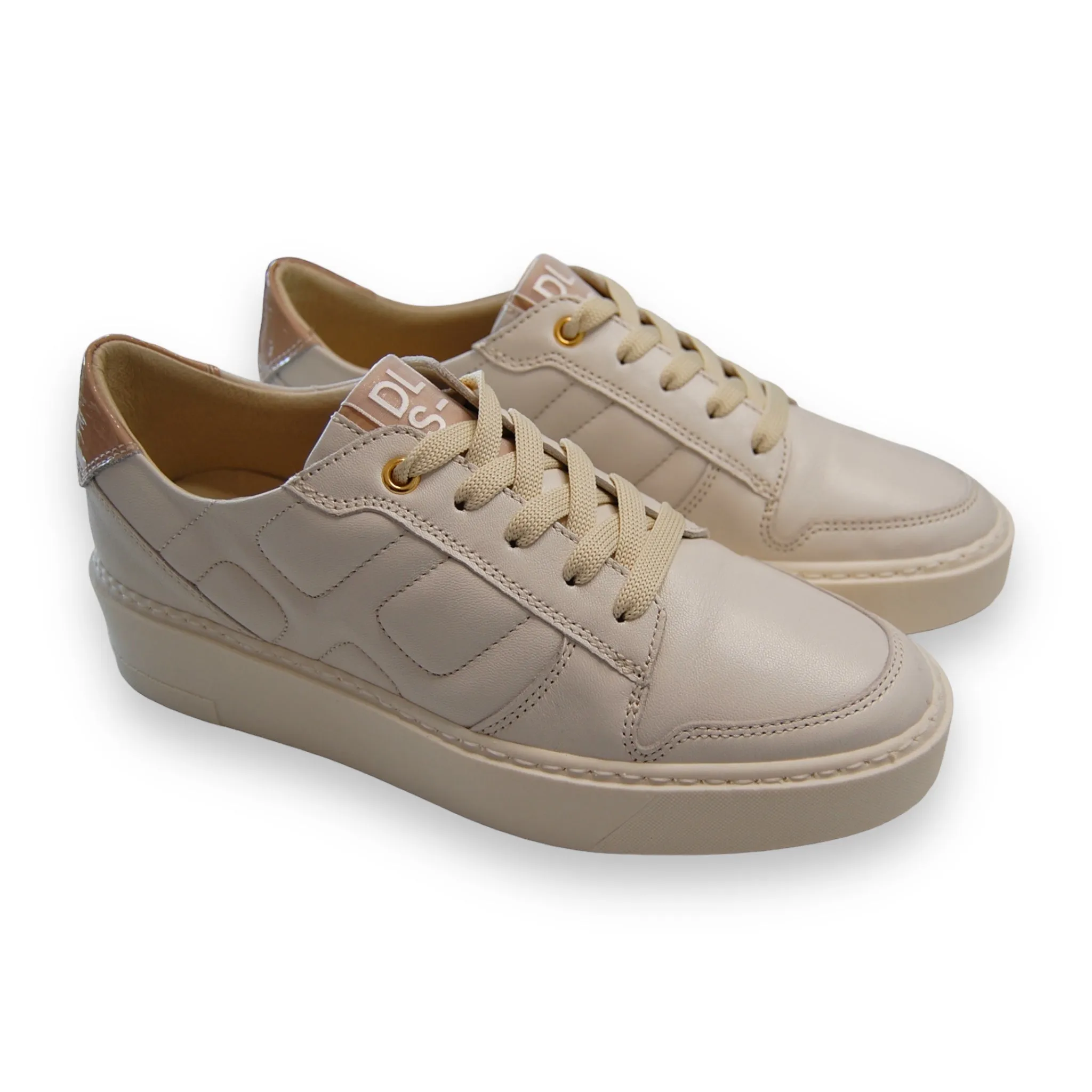 DL Sport Quilted Leather Sneaker Neutral