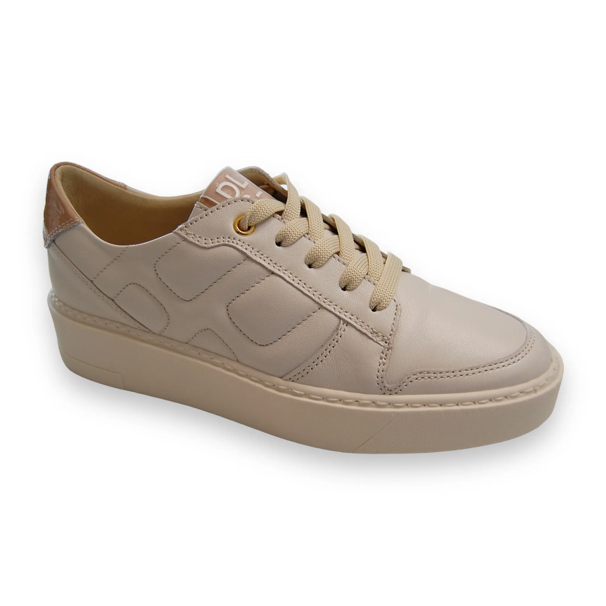 DL Sport Quilted Leather Sneaker Neutral