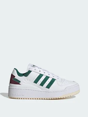 Forum bold trainers in Cloud White / Collegiate Green / Maroon