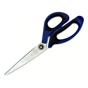 Heavy Duty Straight Scissors with All Metal Core, Iron Carbide Edge and Ruler