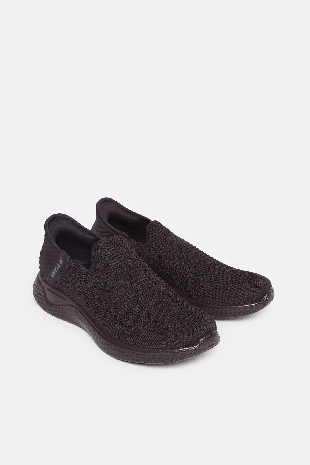 Men Black Easy Slip-On Sneakers