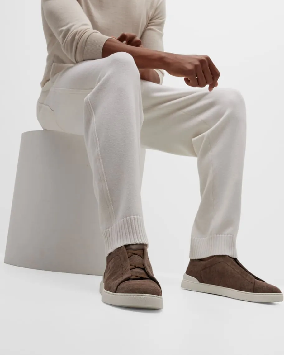 Men's canvas slip-ons with triple stitching ZEGNA