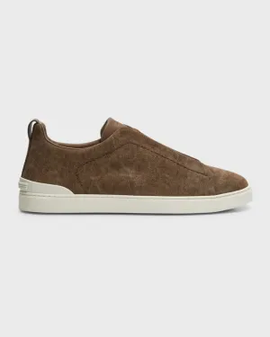 Men's canvas slip-ons with triple stitching ZEGNA