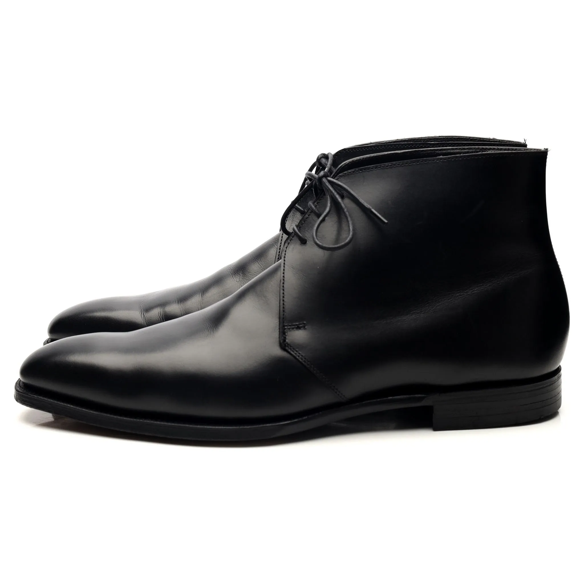 'Nathan' Black Leather Chukka Boots UK 9.5 E