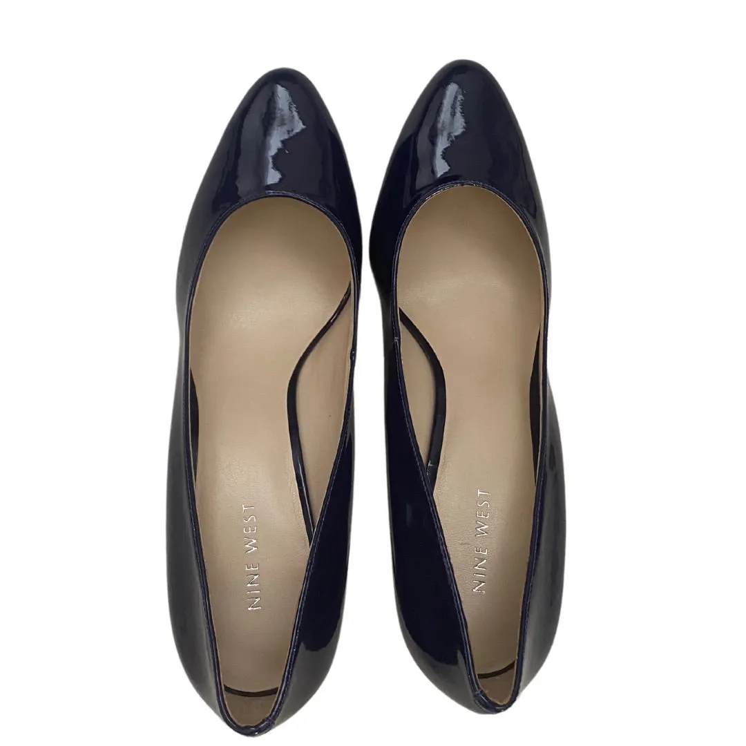 NINEWEST Patent Court Shoe Navy SIZE 42