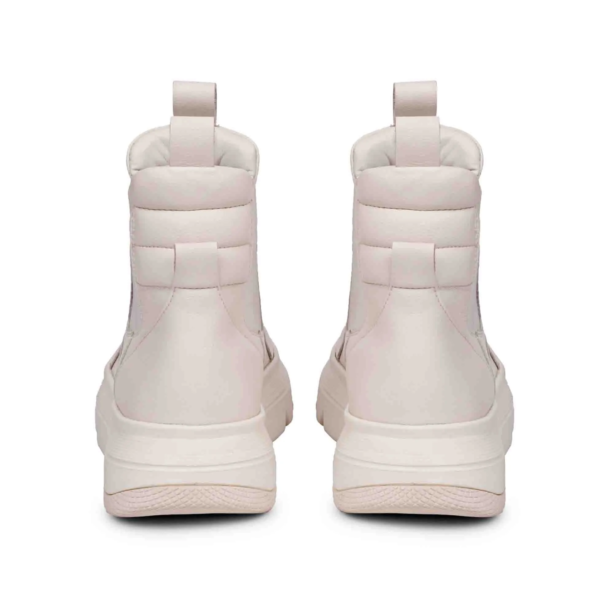 Saint Heather White Leather Sneakers