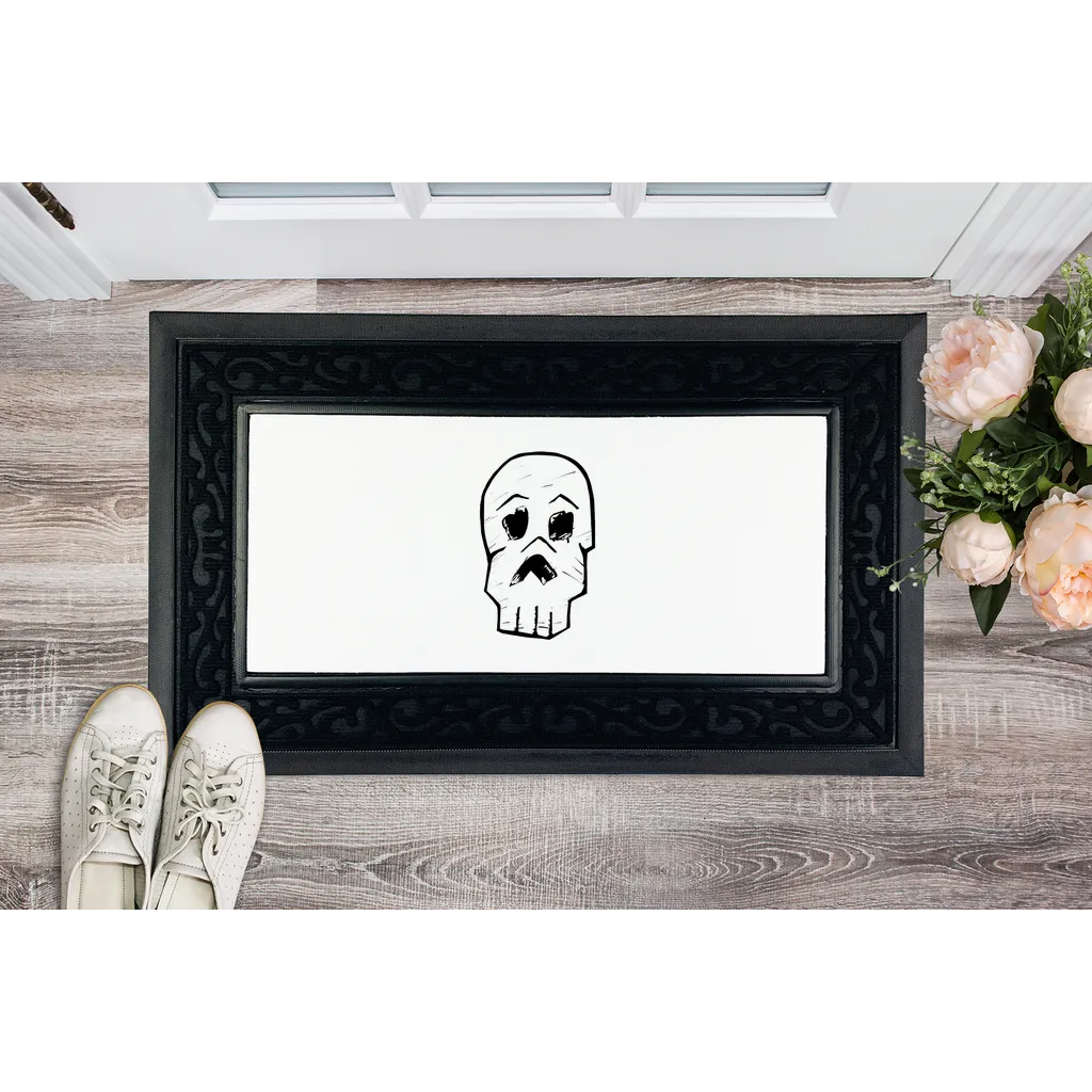 Skull and Cross Bones Sublimation Heavy Duty Door Mat