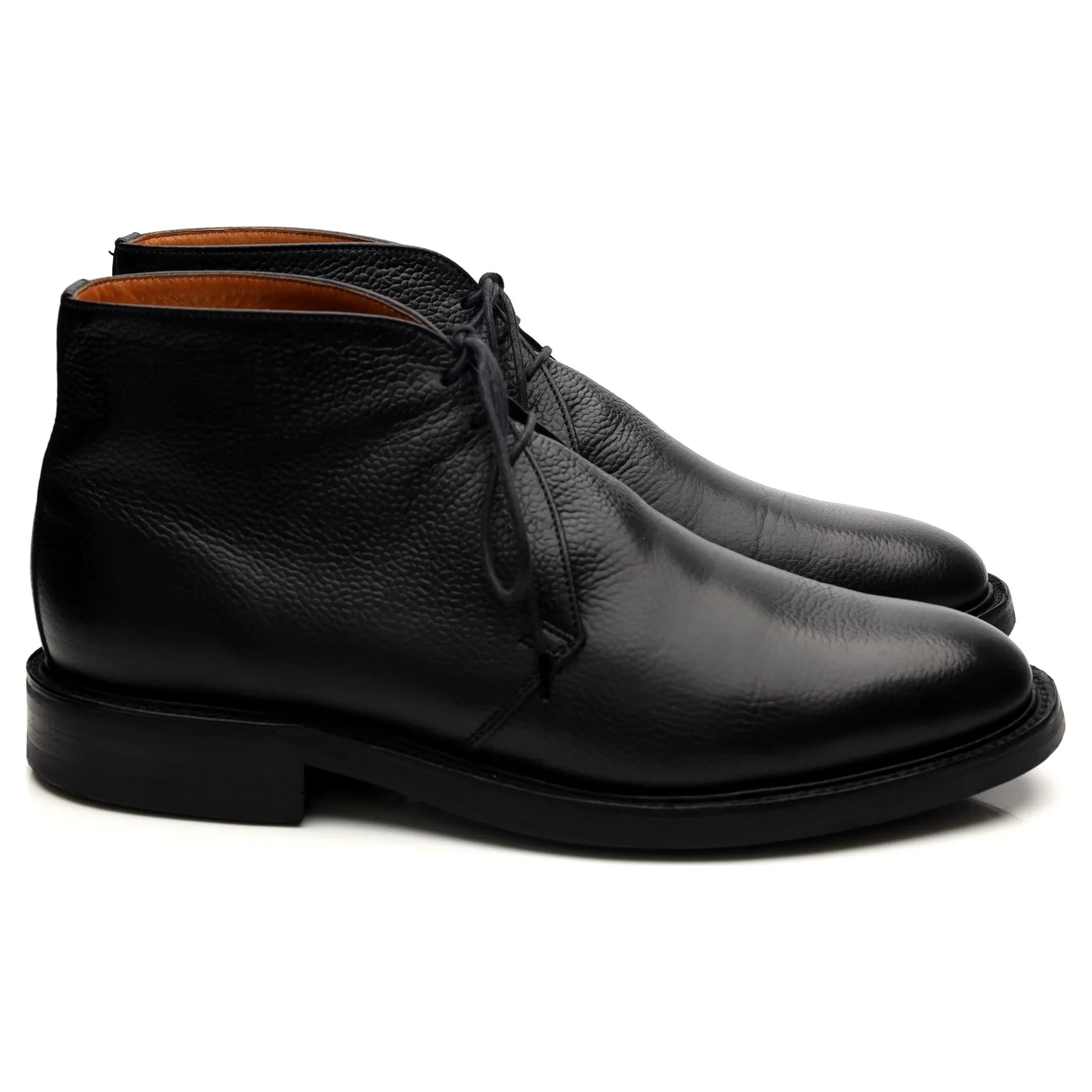 'Thurlow' Black Leather Chukka Boots UK 7.5 F