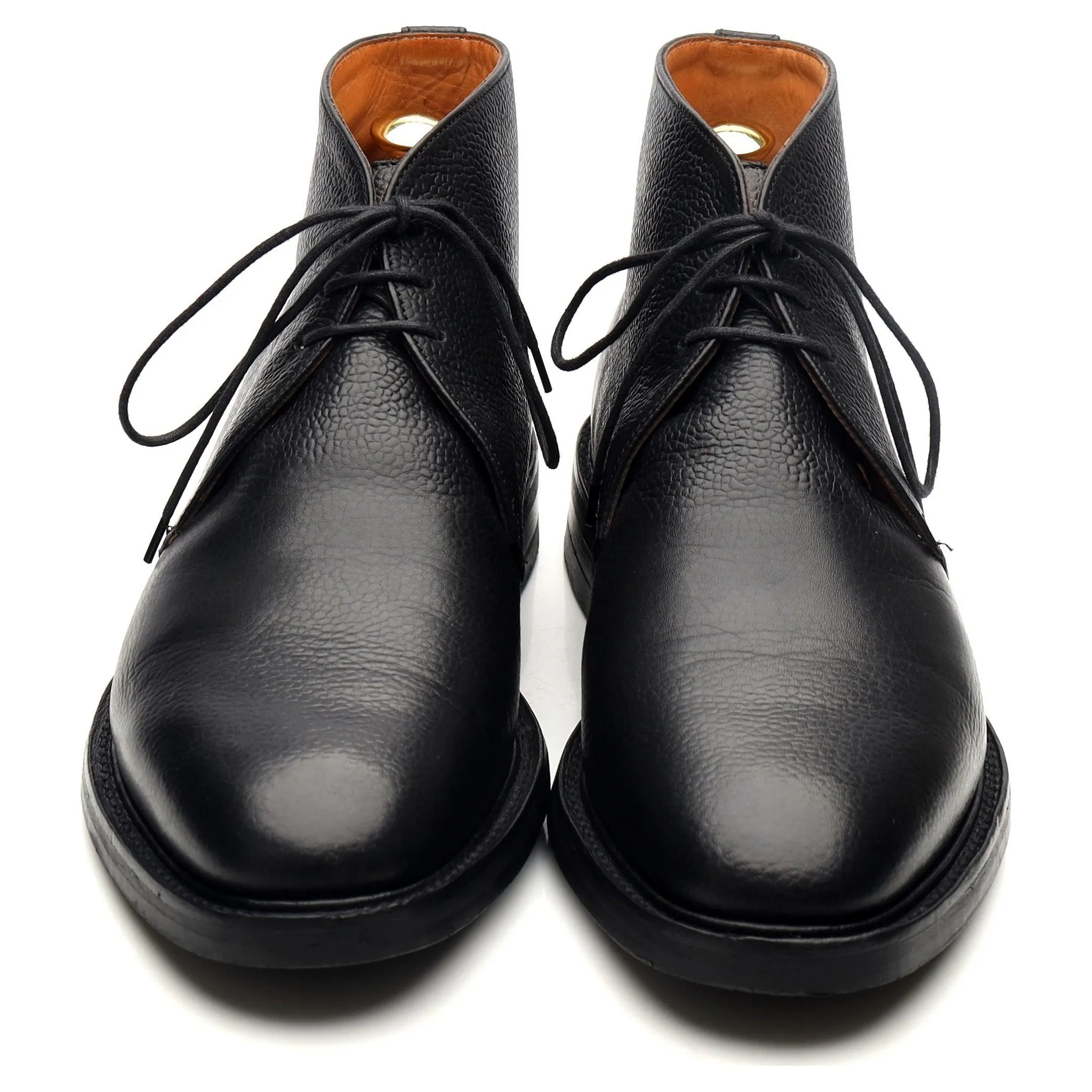 'Thurlow' Black Leather Chukka Boots UK 7.5 F