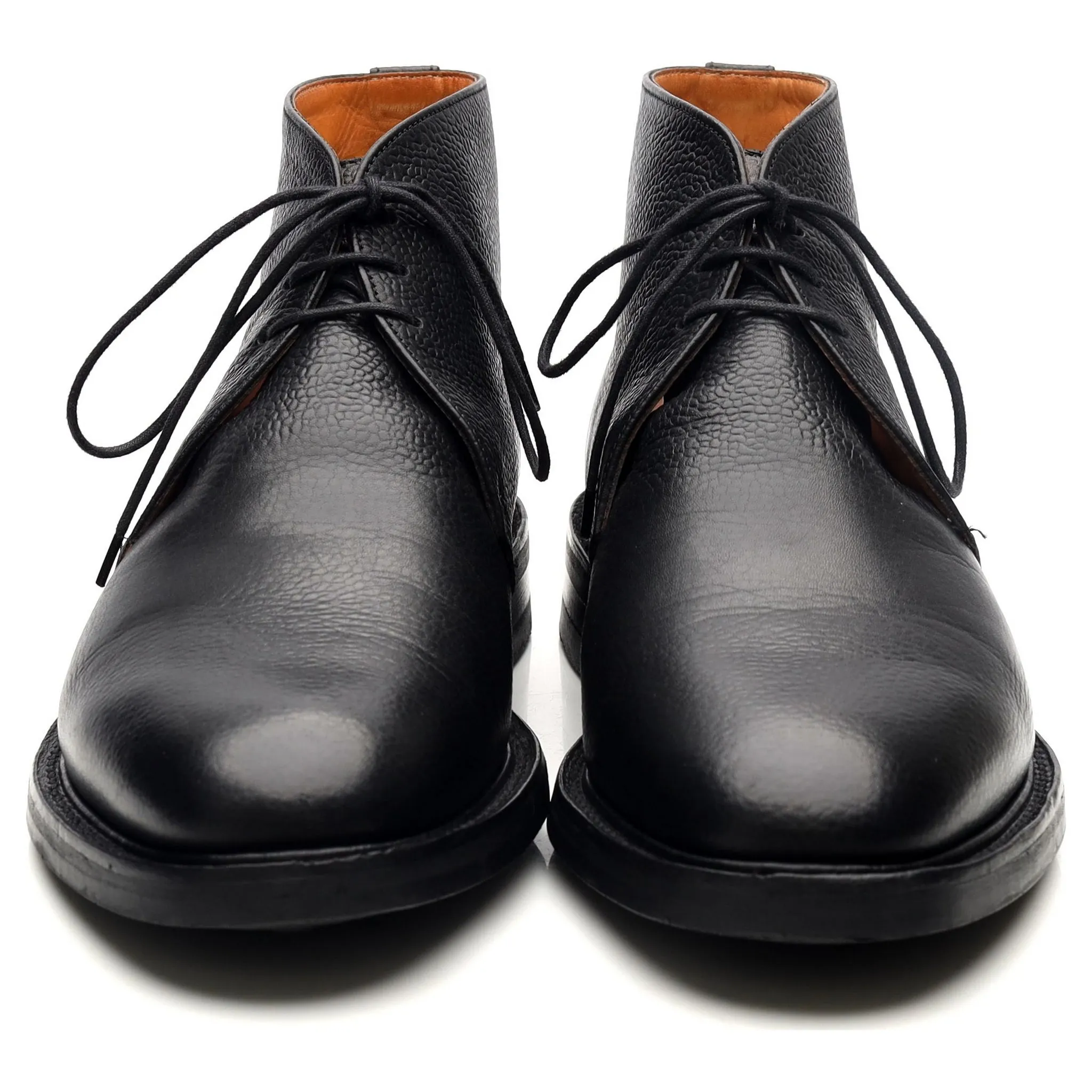 'Thurlow' Black Leather Chukka Boots UK 7.5 F