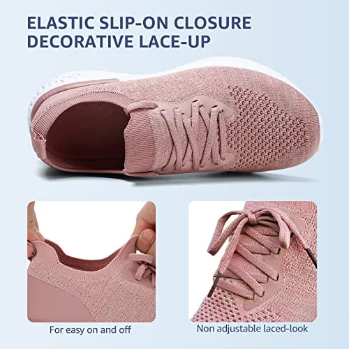 Womens Athletic Running Shoes Comfortable Tennis Shoes Lightweight Walking Shoes Lace Up Trainers Breathable Wide Fit Gym Sneakers