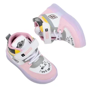 ziplite LED Light Up Shoes, Unisex Fashionable LED Sneakers, Shoes for Boys Girls, Casual Shoes for Kids Outdoor/Sports/Running Shoes(3 Years) (Pink, 2 Years)